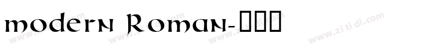 modern Roman字体转换